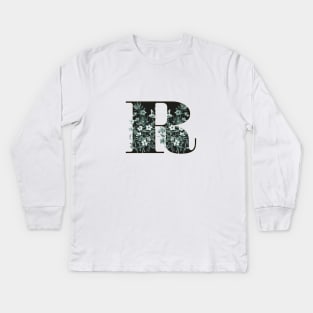 Flower Alphabet R Kids Long Sleeve T-Shirt